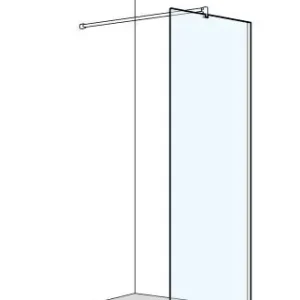 Vente Flash Paroi latérale en pose libre Koralle S500 Plus Silver polish Verre clair Plus